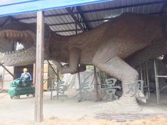 水泥恐龍雕塑制作中